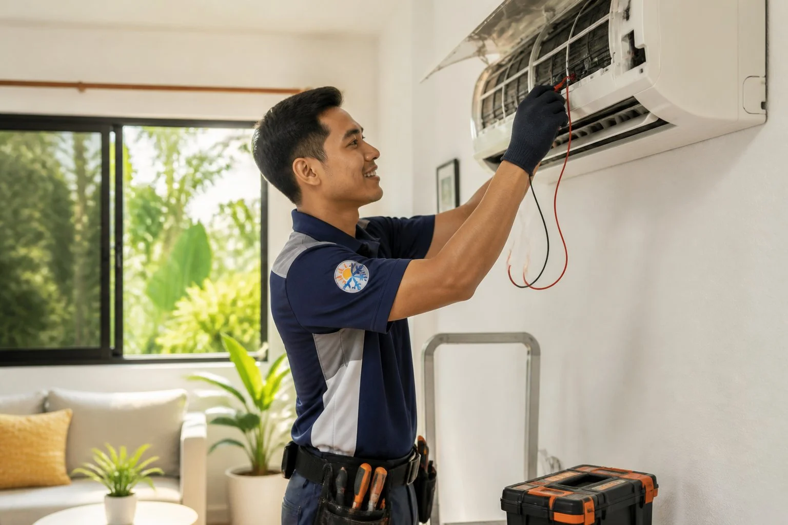 Experienced Cavite Air Care technician delivering reliable air conditioning service in Dasmariñas, Cavite